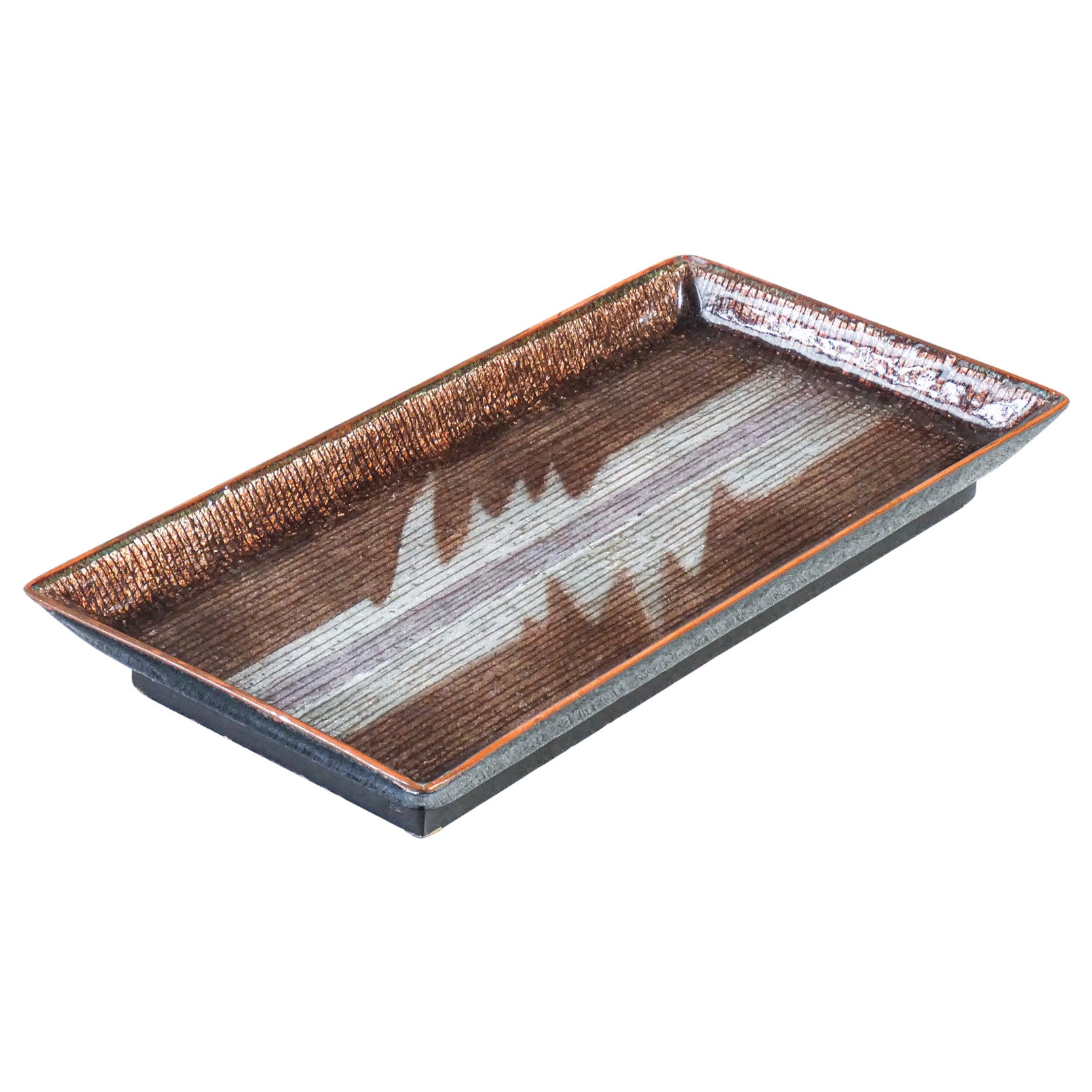 ‘Del Campo Italy’ Pocket-Emptier Plate in Enameled Copper, Italy, 1950s