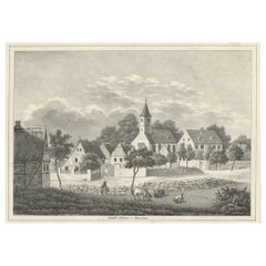 Antique Print of Großdobritz, Settlement in Niederau, Germany, c.1840