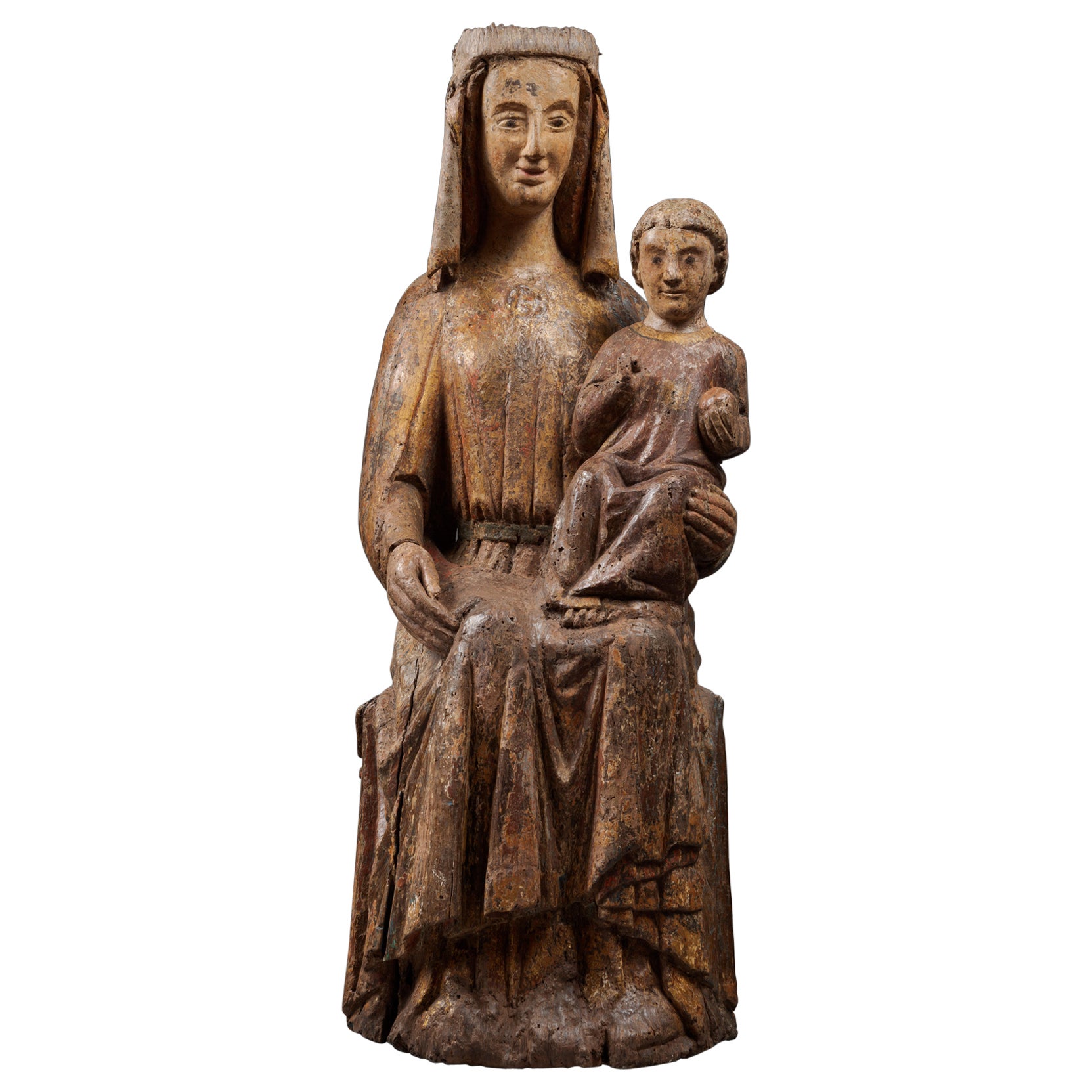 Importante Vierge et enfant en majesté