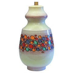 Bagni Raymor - Grande lampe en poterie italienne vintage en céramique moderne MCM de 34 pouces