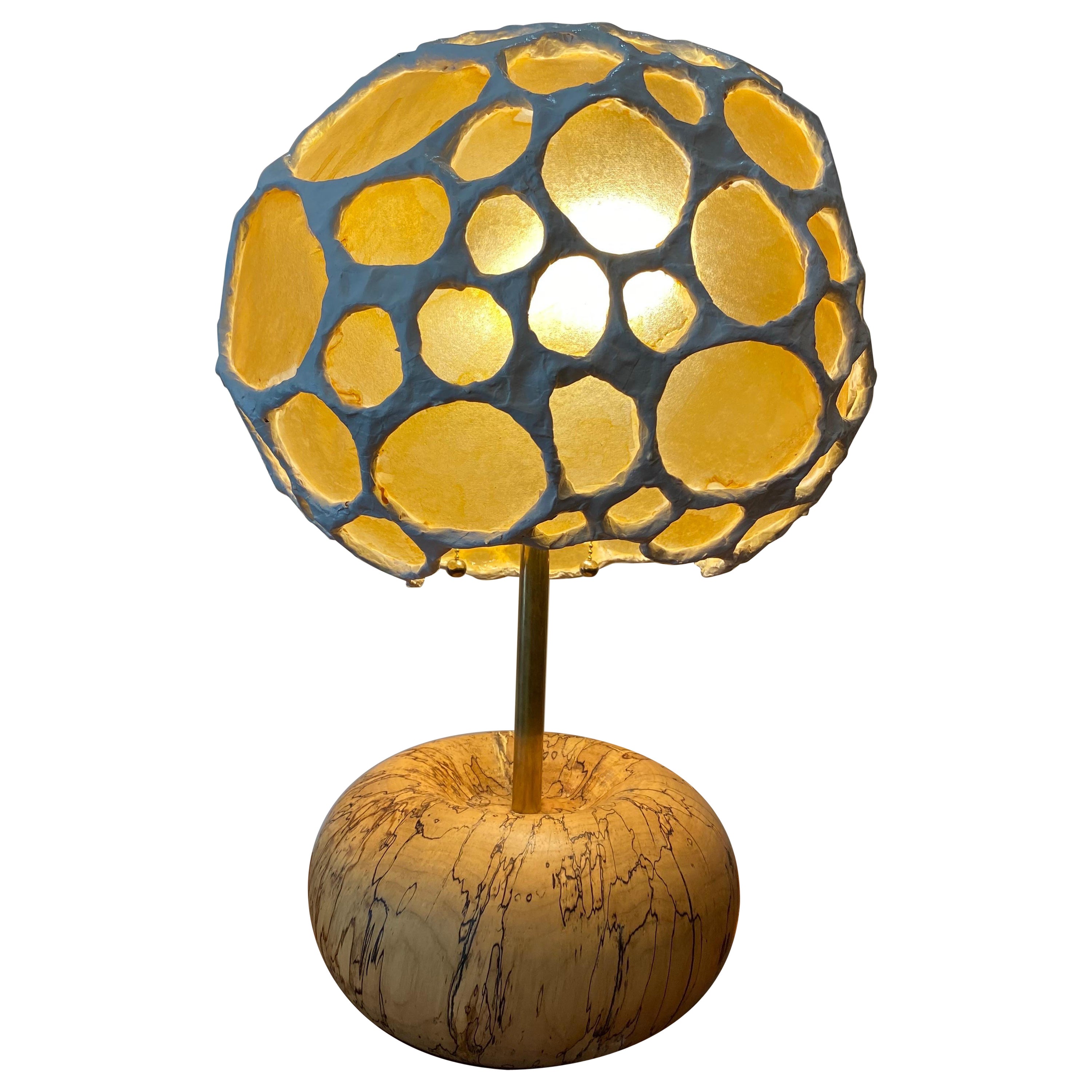 Morchella Mushroom Lamp by Nate Hill For Sale