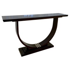 Art Deco Style Macassar Inlaid Console Table, Sofa Table