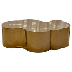 Modern Bronze Organic / Freeform Coffee Table, Cocktail Reflective, Contemporary