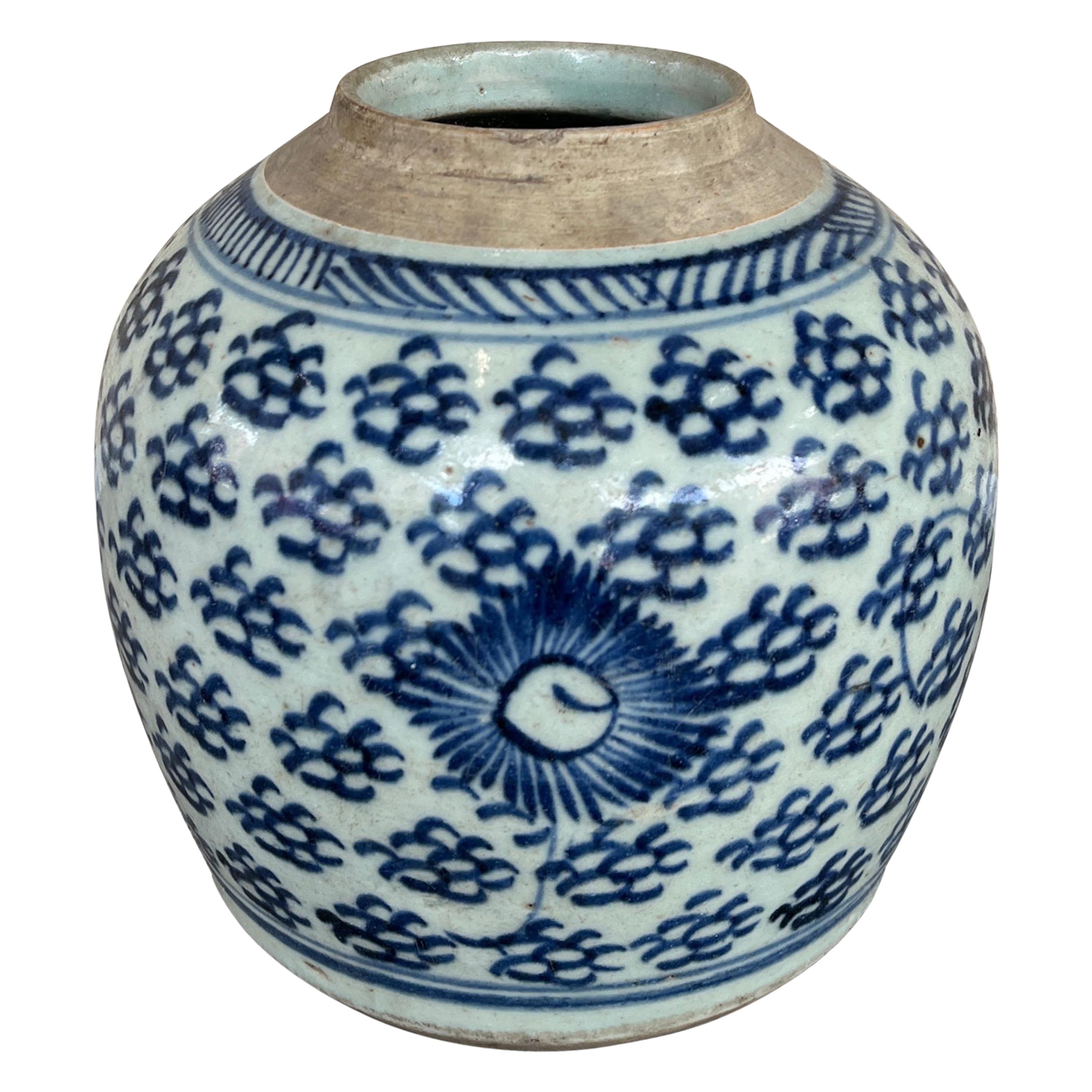 Antique Chinese Porcelain Jar For Sale