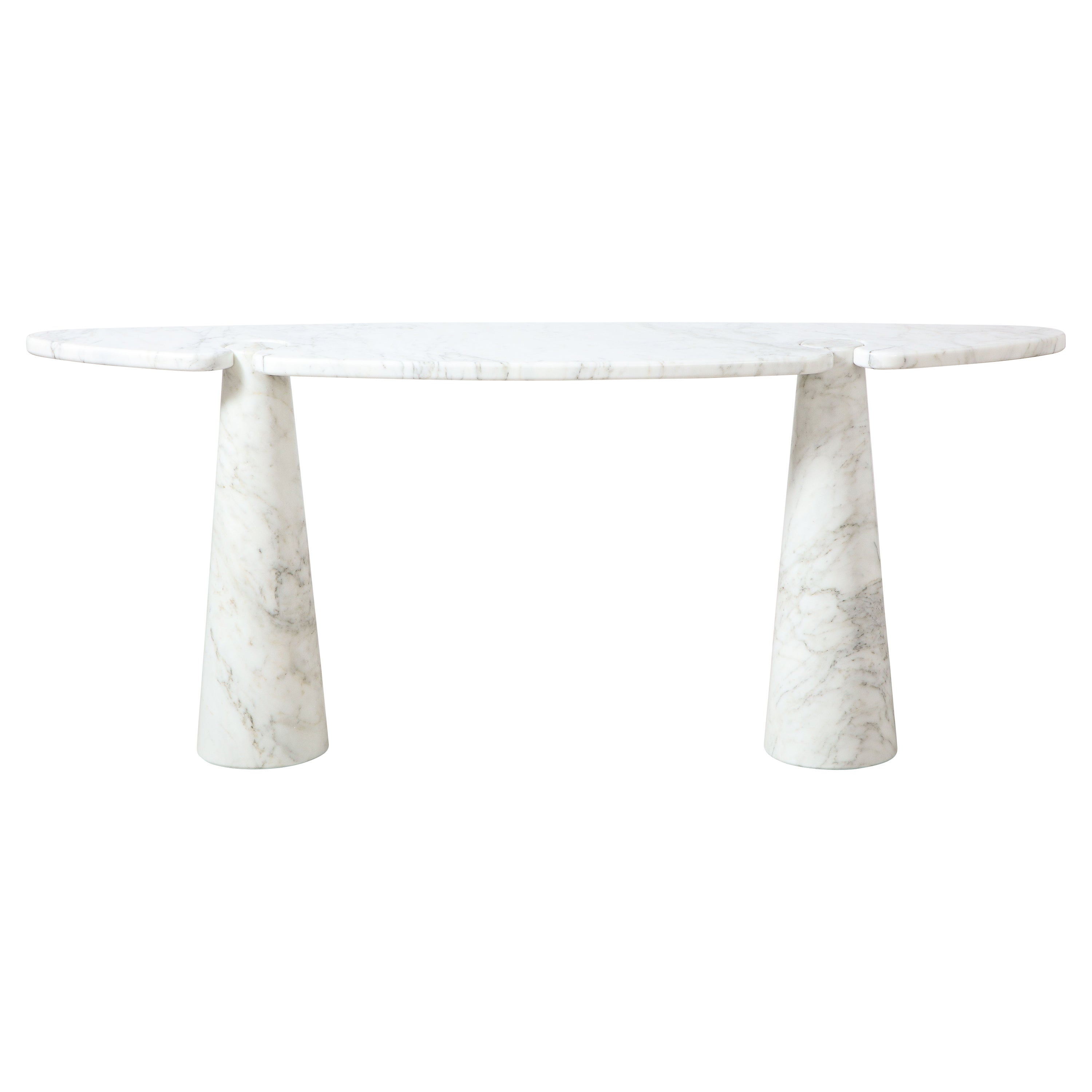 Angelo Mangiarotti 'Eros' Carrara Marble Console Table For Sale