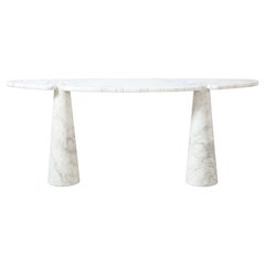 Angelo Mangiarotti 'Eros' Carrara Marble Console Table