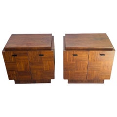 Pair Paul Evens Style Nightstands by Tobago Furniture