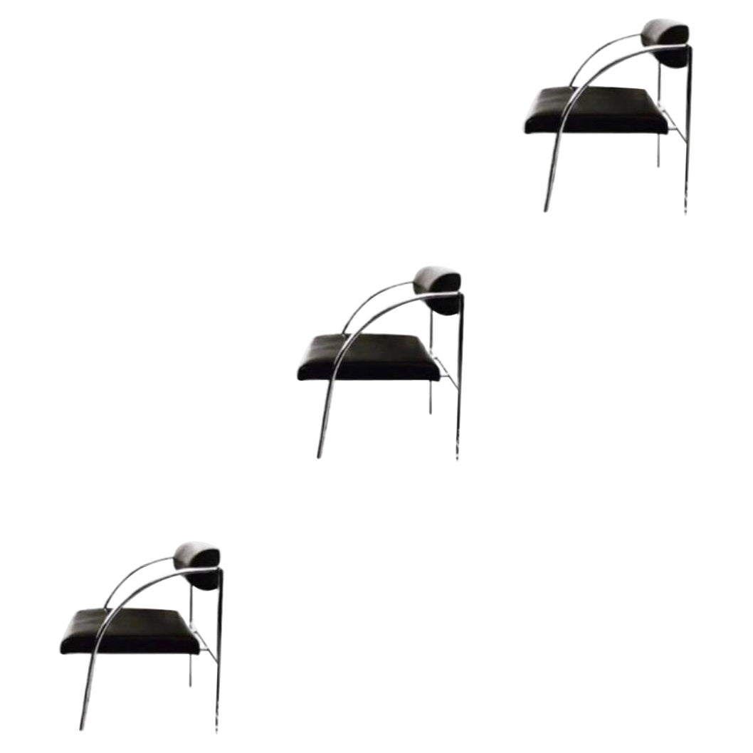 Postmodern "Vienna" Chairs by Rodney Kinsman for Bieffeplast, Set of 3