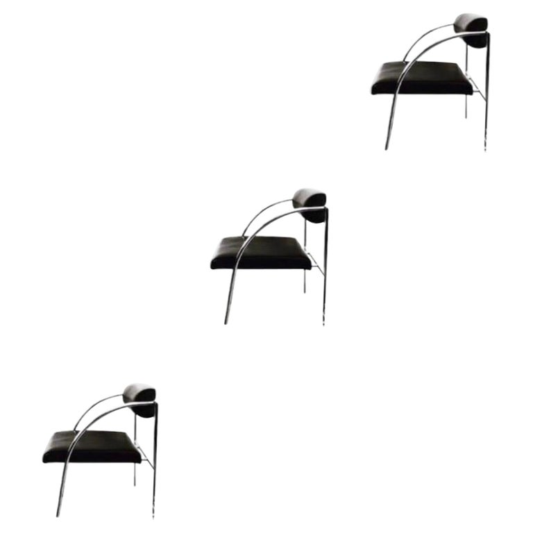 Postmodern "Vienna" Chairs by Rodney Kinsman for Bieffeplast, Set of 3 For Sale