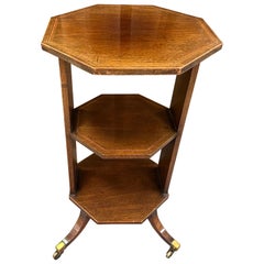 19th Century English Regency Inlaid Mahogany Side Table