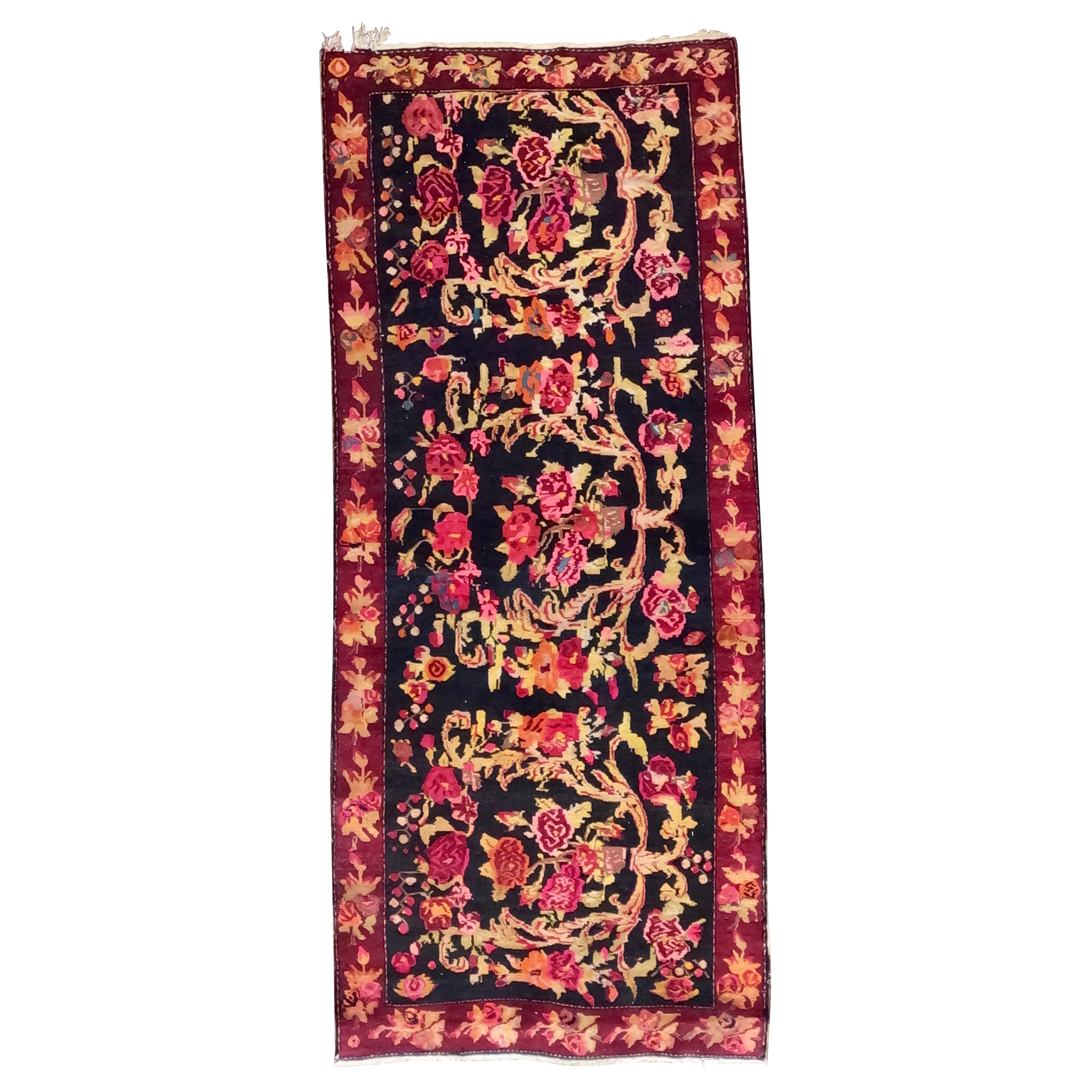 Tapis de couloir caucasien ancien du Karabagh, vers 1920