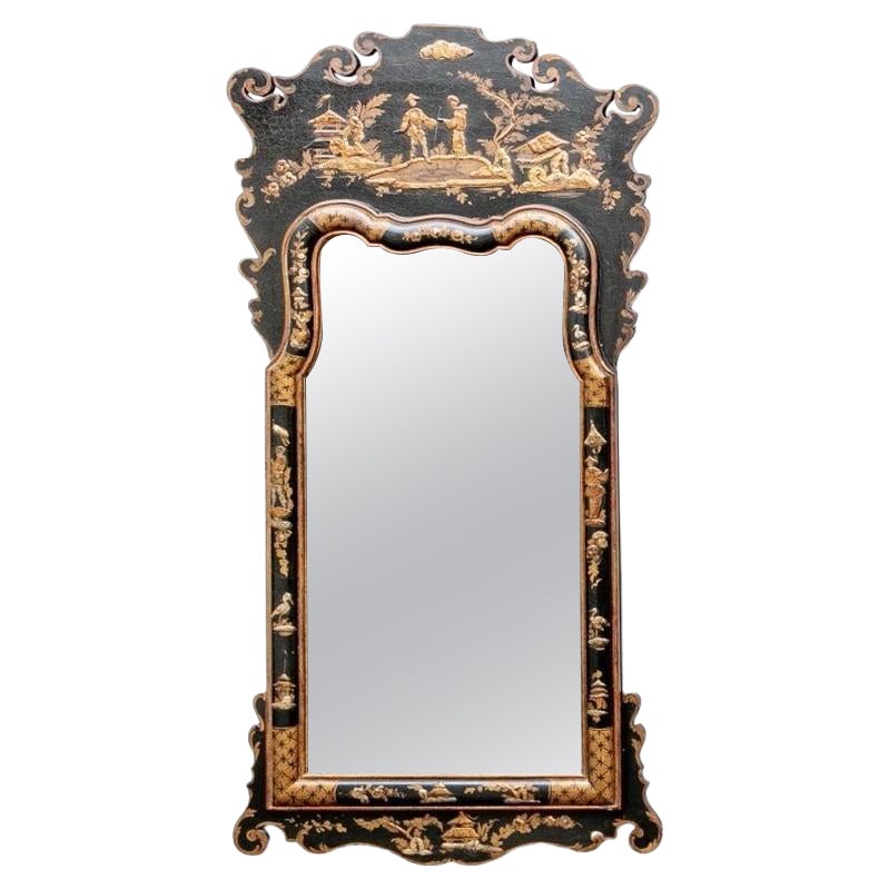 Chinoiserie Painted And Gilt Pier. Mirror