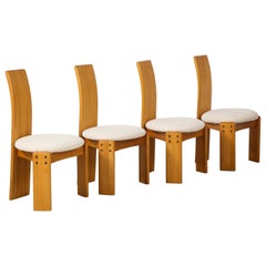 Vintage Afra and Tobia Scarpa Set of Four Dining Chairs, circa 1960