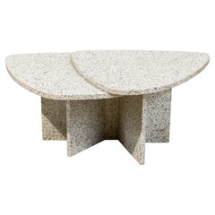 Large Granite Side Table or Small Coffee Table by Willy Ballez, Signed, 1970s