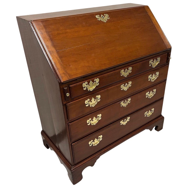 American Cherry Wood Slant front Desk For Sale at 1stDibs