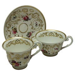 Ridgway Hand Painted and Gilded Trio