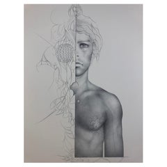 Art figuratif moderne d'inspiration Dali, dessin surréaliste de Gerald Moreno