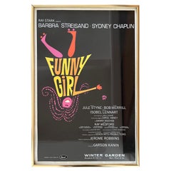 Vintage Funny Girl, Broadway Musical Window Card Poste, Barbra Streisand, 1964