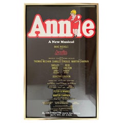 Vintage Annie, Broadway Musical Window Card Poster, Alvin Theatre, 1977