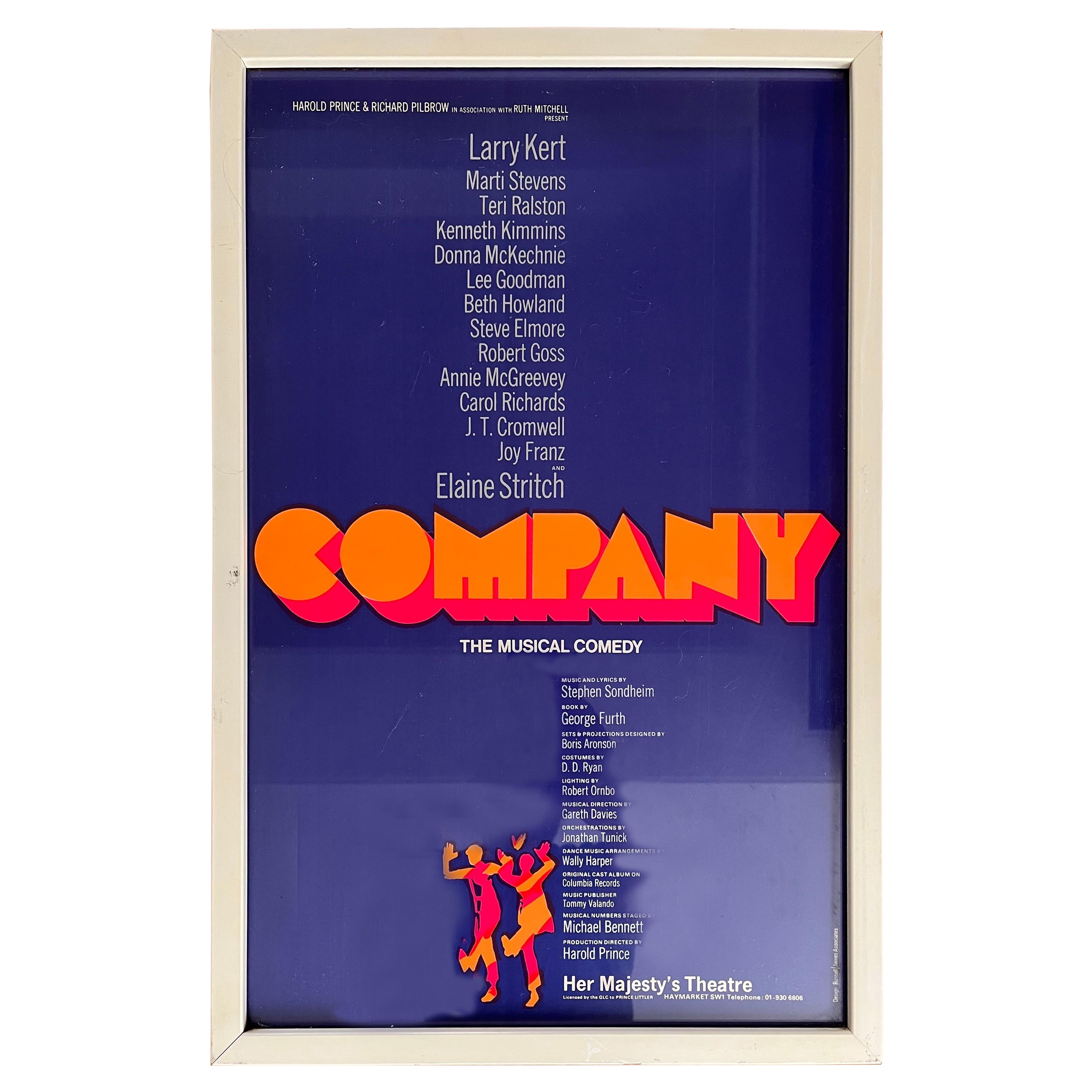 Company - London Musical Window Card Poster - Sondheim Musical - 1972
