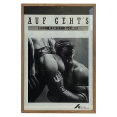 Historically Significant 1990 Trade/Leather Daddy German HIV Awareness Poster 