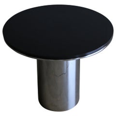 Brueton "Anello" Granite & Polished Stainless Steel Pedestal Table, circa 1975