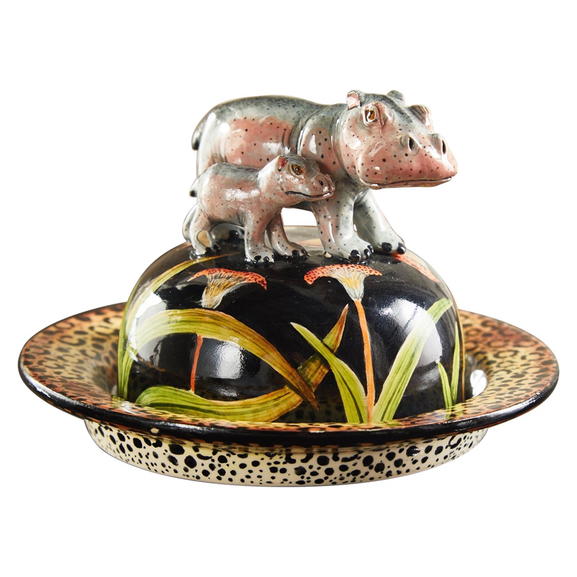 Piatto Hippo in ceramica Ardmore Ceramics