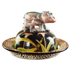Hippo-Schale aus Keramik mit Keramiken