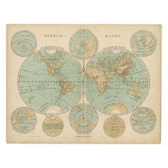 Antique World Map, c.1873