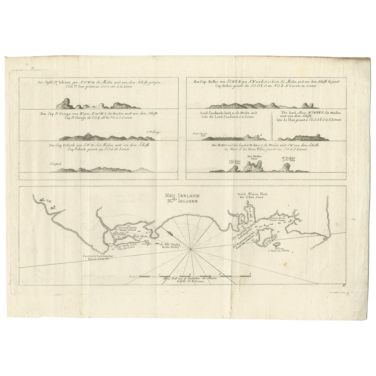 Antique Map of New Ireland, 1774 For Sale