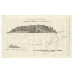 Antique Print of the North-West Coast of Masafuero or Alejandro Selkirk Island