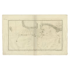 Original Antique Map of the Harbour of Tongatabu by Cook, 1784