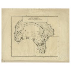 Carte ancienne de l'île de Noël par Cook, 1784