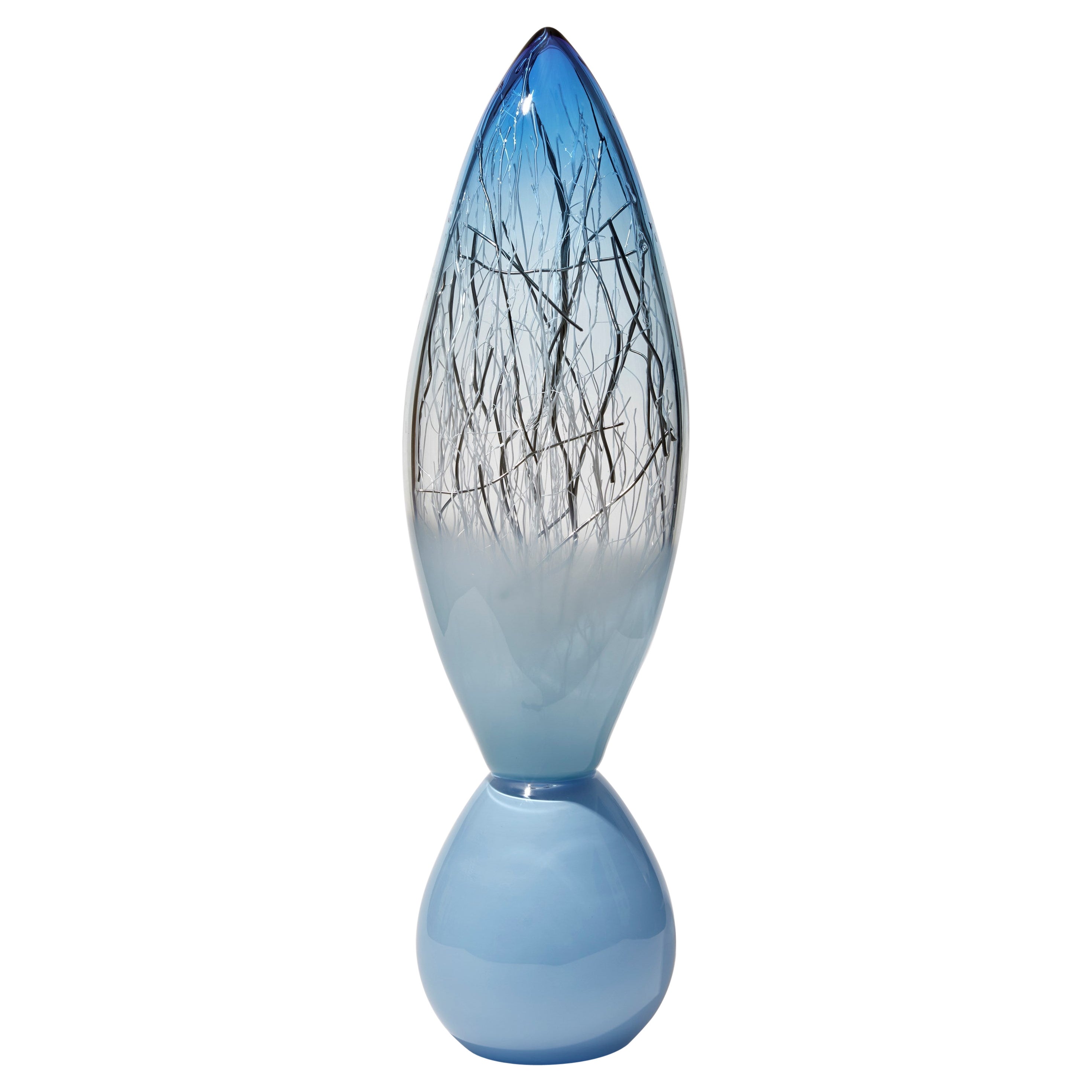 Totem Ore en aigue-marine et turquoise pâle avec platine d'Enemark & Thompson