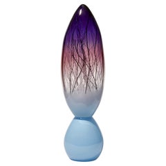 Tótem de mineral en azul hierro y turquesa pálido con platino de Enemark & Thompson