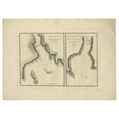 Antique Map of Port Pallisers & Kersmis by Cook, 1784