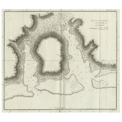 Plan ancien du port de Taloo par Cook, vers 1781