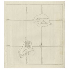 Carte ancienne des îles Cocos ou Keeling, 1778