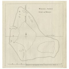 Carte ancienne des îles Wallis et de Futuna, territoire français à l'étranger, 1778