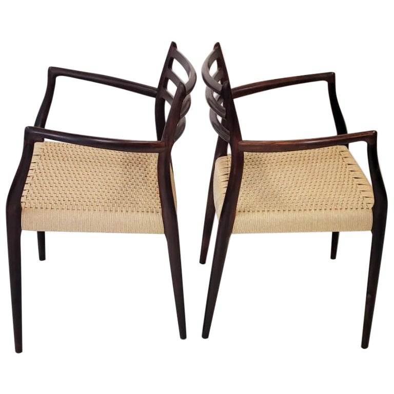 Pair of Model 62 Carver Dining Chair by Niels Otto Møller For Sale at