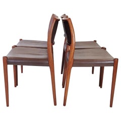Set of Four Model 80 Teak Dining Chairs by Niels Otto Møller