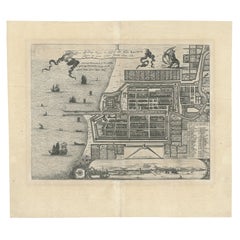 Carte ancienne de Batavia 'Jakarta', Indonésie par Montanus, circa 1669