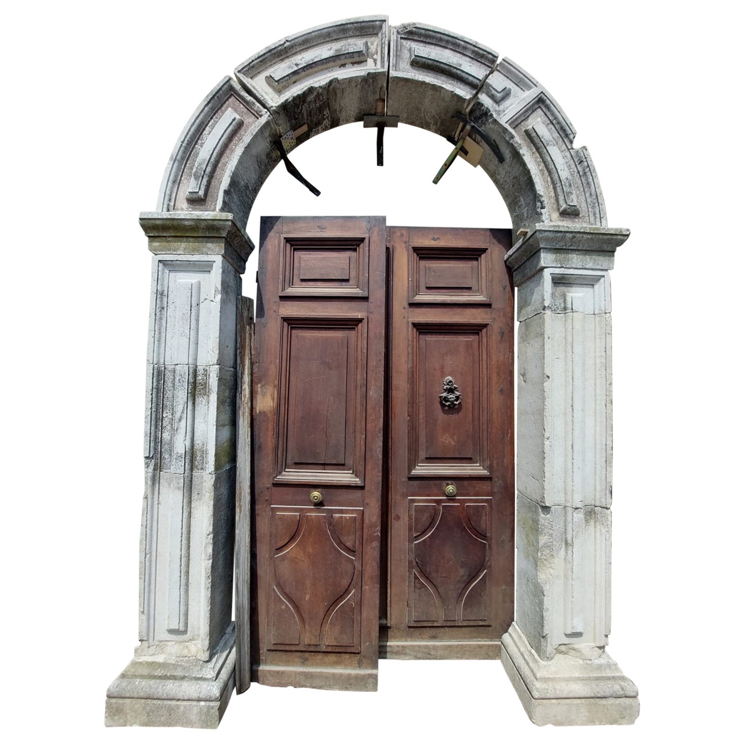 Stone Portal, Frame for Entrance Door, Carved from the 17th Century, Italy