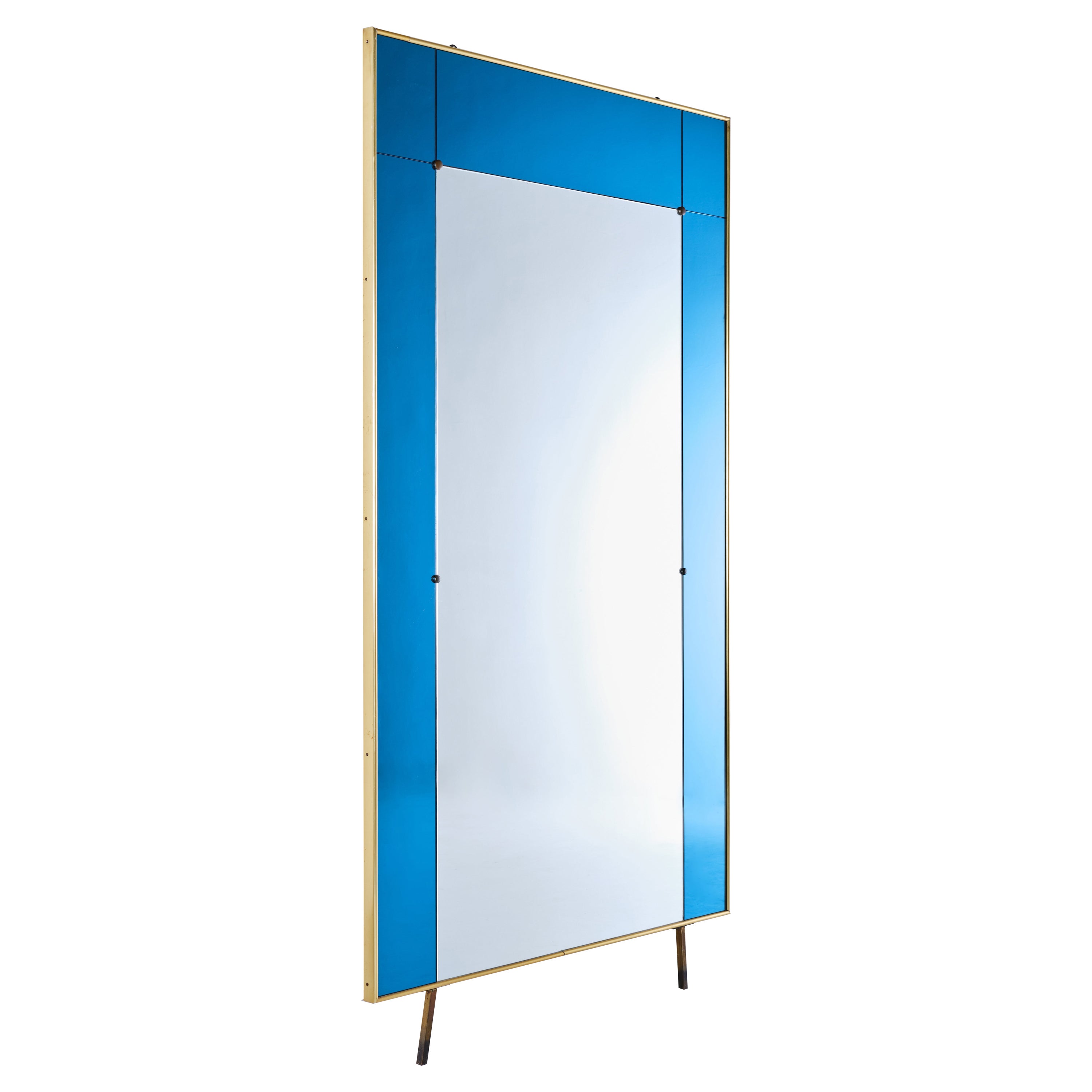 Large Mirror by Cristal Arte, circa 1950 For Sale