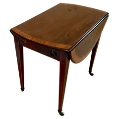 Fine Quality Antique Sheraton Period Inlaid Mahogany Pembroke Table
