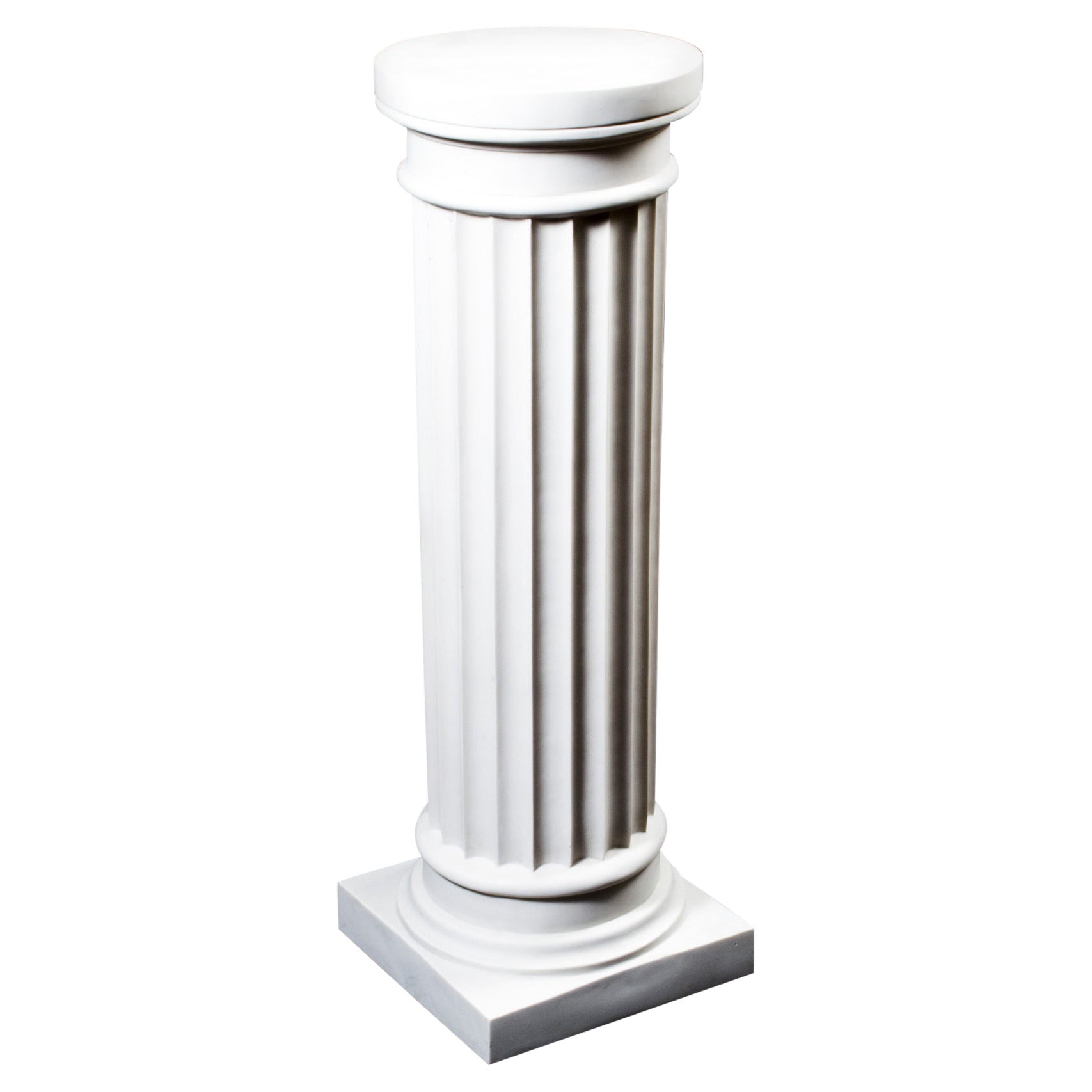 Vintaget Grecian Composite Marble Doric Column Pedestal 20th C