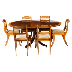 Vintage Oval Table & 6 Chairs by William Tillman 20th Century
