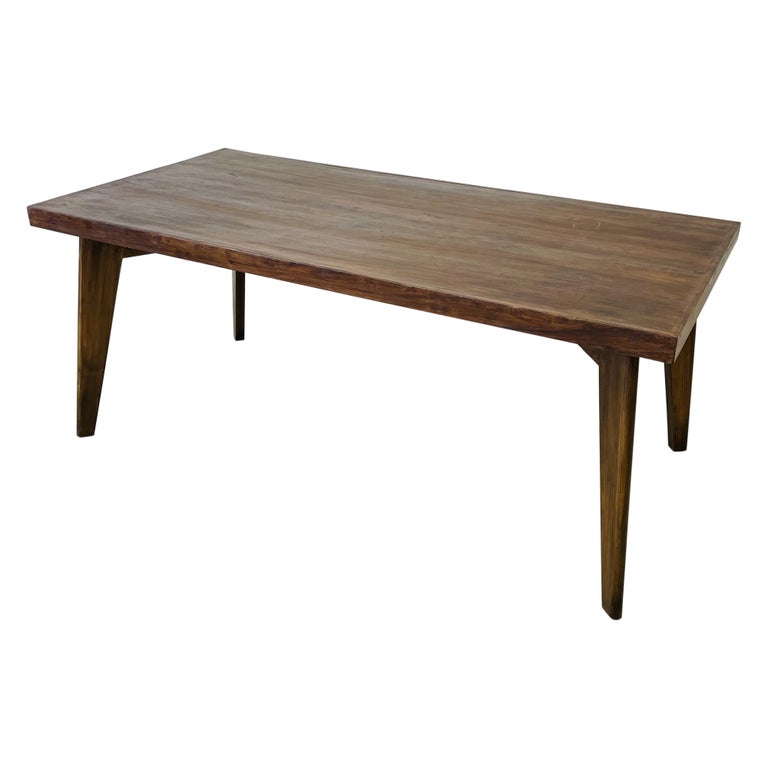 Authentic Pierre Jeanneret Dining / Conference Table, Mid-Century Modern For Sale