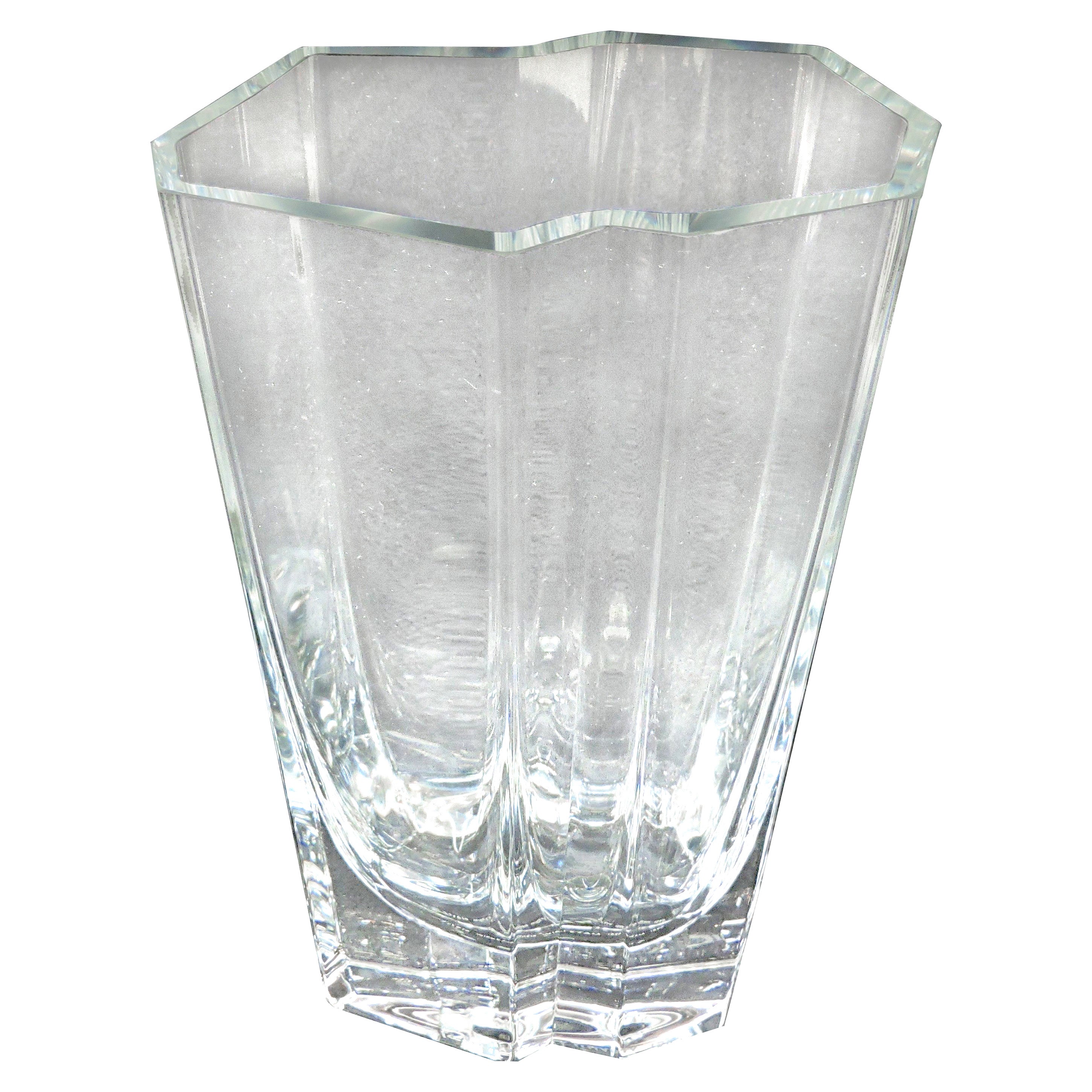 Grand vase en cristal Pinja de Tapio Wirkkala pour Iitala Finlande, Scandinavian Modern en vente