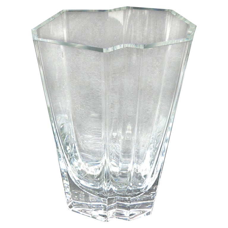 Tapio Wirkkala Large Pinja Crystal Vase for Iitala Finland, Scandinavian Modern For Sale